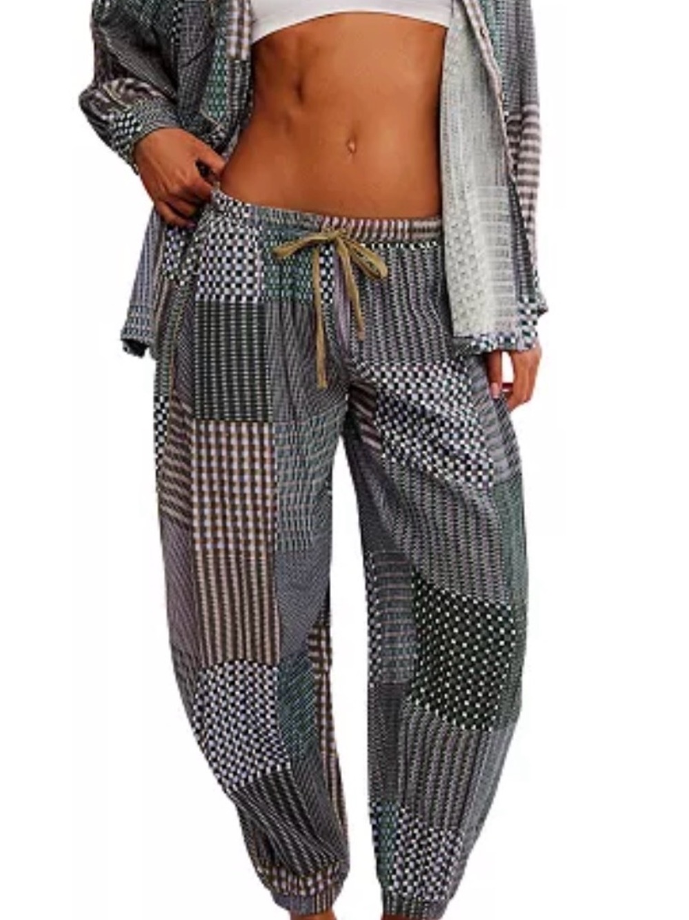 Free People Night after night Patchwork pajama Pants